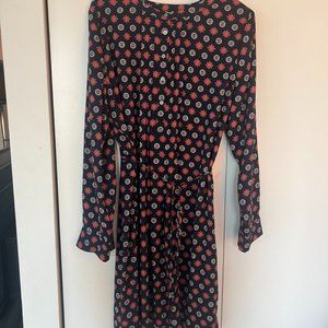 Loft Long Sleeve Flounce Shirt Dress